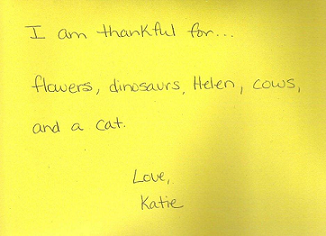 2012-11-19 - What Katie Is Thankful For