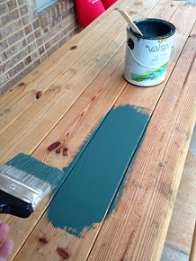 2014-08-30 - Painting Picnic Tables